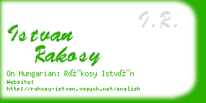 istvan rakosy business card